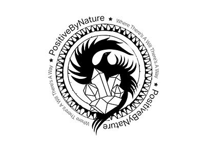 PositiveByNature NEW LOGO art artistic design artistic jeweler logo bohemian boho crystals graphic art graphic artist illustration inspiration jeweler logo logo design logodesign mandala phoenix phoenix logo