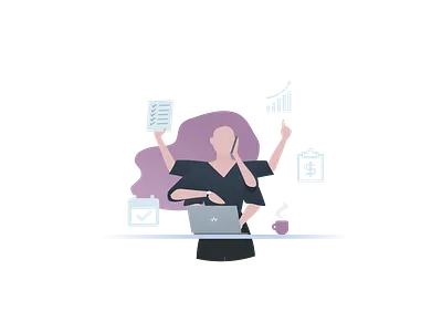 Multitasking design flat flat design flatdesign flatillustration girl girl character illustraion illustration illustration art multitasking pastel productive productivity vector illustration vectorart