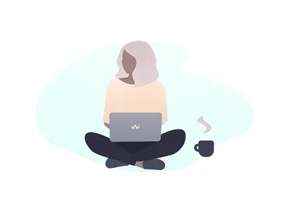 Productive design flatdesign flatillustration girl girl character illustraion illustration illustration art ui vector