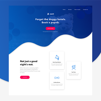 Pupnb Concept UI app branding design minimal ui ux vector web