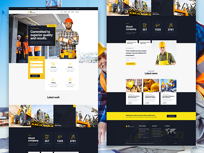 Lix Construction PSD Template building construction lix news portfolio psd technology template