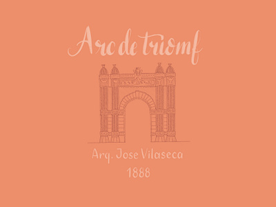 Arc de Triomf arquitecture bracelona design digital illustration graphic design illustration lettering procreate type design typography