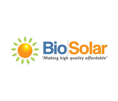 Bio|Solar branding design logo solar energy vector