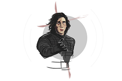 Vector Kylo Ren Sketch adobe illustrator dark side design digital art digital painting graphic design illustration illustrator kylo ren star wars vector vector art