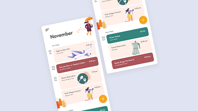 Calendar UI Concept app calendar calendar ui mobile mobile app