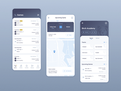 School Sports iPhone App iphone iphonex mobile mobile app mobile ui scores sports