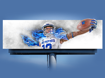 Tigers Football Billboard Concept billboard football memphis stripeup tigers