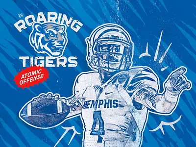 Tigers Football Concept firecracker football memphis tigers