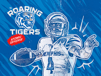 Tigers Football Concept firecracker football memphis tigers