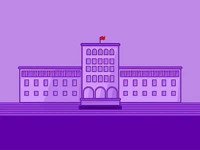 University of Tirana albania landmark purple tirana university