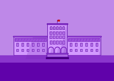 University of Tirana albania landmark purple tirana university