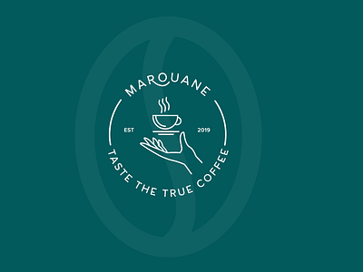 Marouane coffee abstract app branding coffe coffee bean coffeeshop cup design hand handmade icon illustration logo