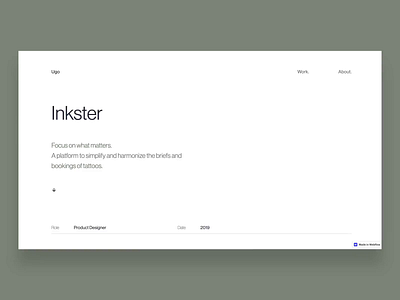 Ugo Olsak - Portfolio Case Study Page case study casestudy design minimal minimalism minimalist ui ux webflow