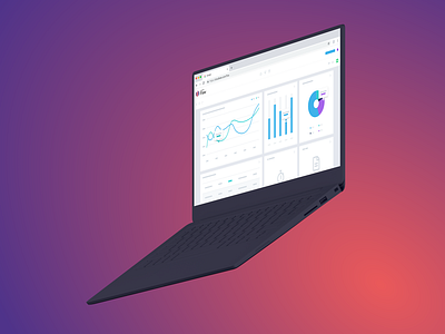 Product Abstractions abstraction dashboard device illustration laptop mockup product sketchapp