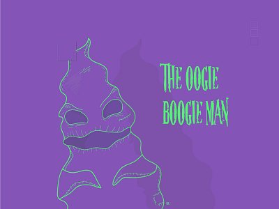 OOGIE BOOGIE MAN ai art design drawingart halloween illustration illustration art illustration digital illustrator nightmare outline photoshop typography vector violet