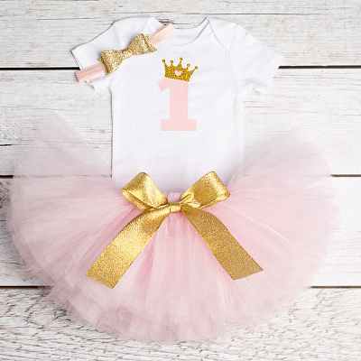 Toddler Girl Baby First 1st Birthday Outfits