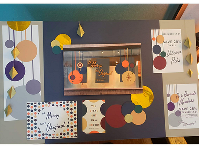 Holiday 2019 concept board concept board diamonds dots holiday ornaments typogaphy