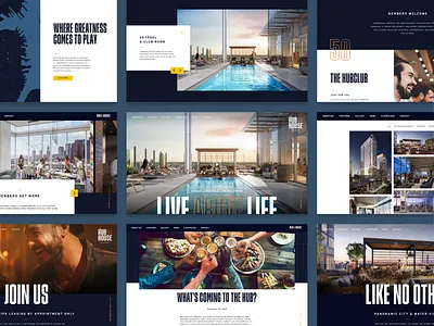 Hub50House Web Pages branding hub50house pilot pilot studio real estate ui ux web design website