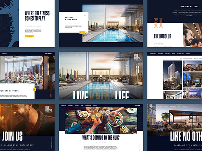 Hub50House Web Pages branding hub50house pilot pilot studio real estate ui ux web design website