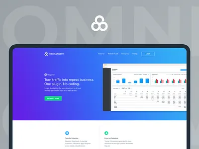 Omniconvert Homepage app branding branding and identity design homepage illustration landing page typography ui uidesign ux web