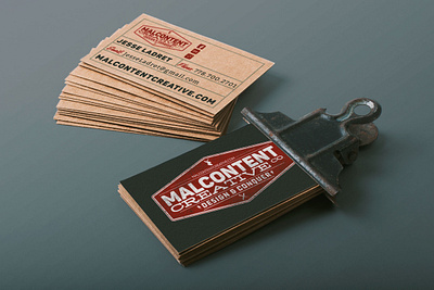 Business Card & Branding: Malcontent Creative Co. branding business card canada design graphic design illustration ink jesse ladret logo malcontent creative print type typeography typography logo vancouver island victoria bc yyj