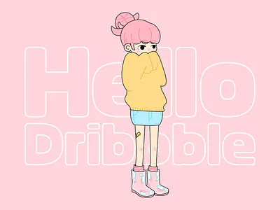 Hello Dribbble ~! firstshot hellodribbble illustration pastel vector