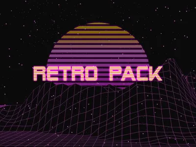 Retro Pack 80s 90s abstract colorful download elements everyday art free gradient iridescent klarens pack poster retro retro design retro pack retrowave synthwave vaporwave