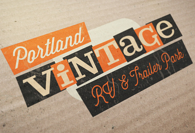 Logo Design: Portland Vintage RV & Trailer Park airstream branding canada design graphic design jesse ladret logo malcontent creative pdx print retro trailer park typeography vancouver island victoria bc vintage