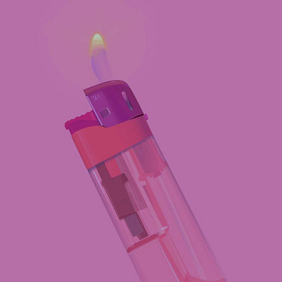 Illustration - lighter design fire illustration light lighter pink