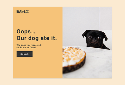 Daily ui 008 - 404 page 404 page barkbox daily ui daily ui 008 dailyui error