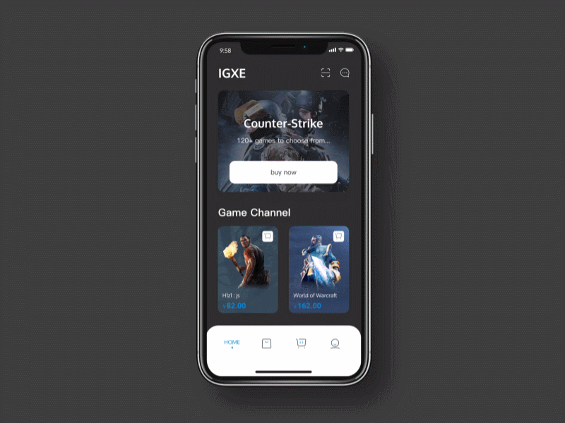 IGXE - Shopping process animation design ui 动效