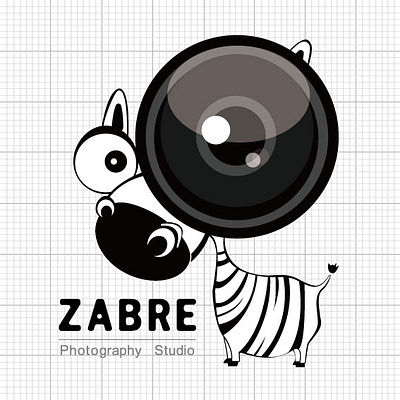 Zebra photo logo 插图 设计