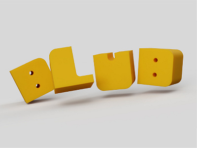 Blub Typeface 3d 3d art cheese design graphic design type typeface design