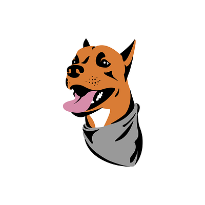 woof (in color) dog dog illustration dog logo woof