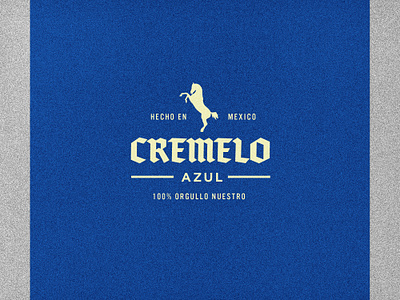 Cremelo Azul Lockup branding design illustration lockup logo mockup sticker texture type typography
