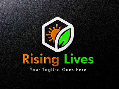 Rising Lives Logo animation app branding business logo design flatdesign graphic design icon logo minimalist logo web