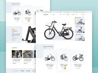 Postbike Web Design bike biker collection cycle ebike ecommerce shopify sport store