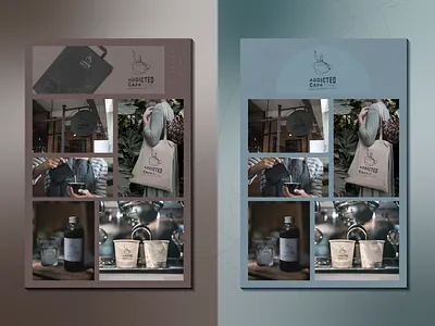 Showcase Template : Addicted Cafe brand branding branding design cafe cafe logo graphic mockup mockups template
