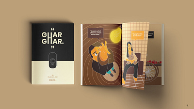 Zine Vol.1 concept art conceptual design content creation graphic design home illustration illustration series indian household vector