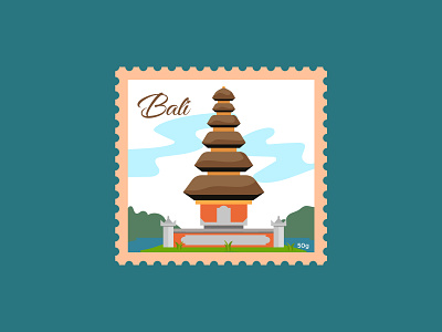 Bali Stamp bali branding design gradient illustration art illustrator stamp typography ui vector