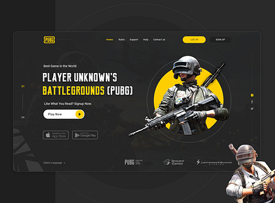 PUBG Banner banner design best banner design creative design entertainment games gaming banner gaming website