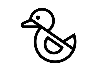 Duck Icon animal animals bird duck geometry icon illustration line vector