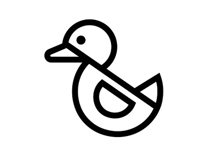 Duck Icon animal animals bird duck geometry icon illustration line vector