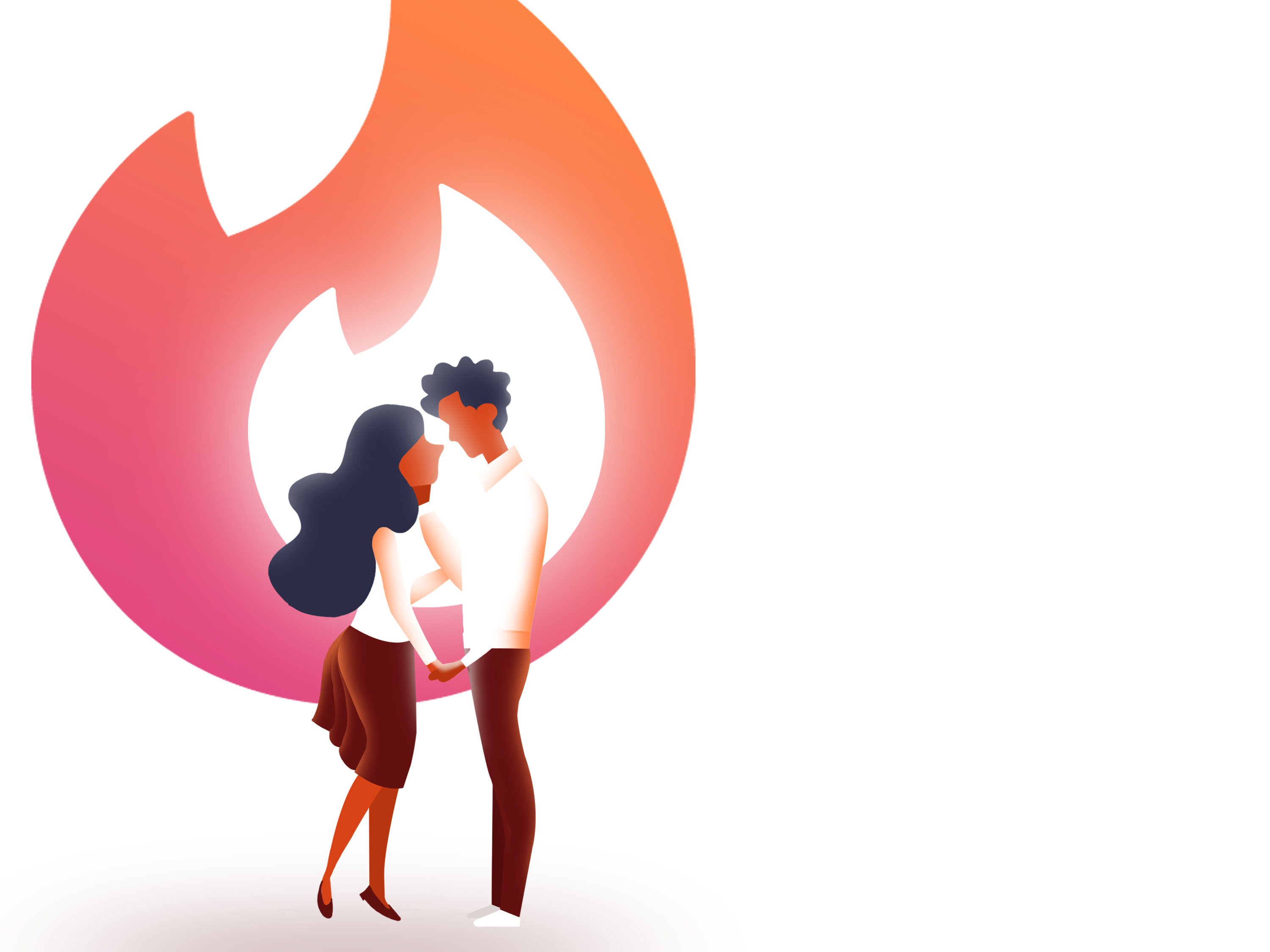 Tinder Illustration_2 couple dating design illustration love lovers tinder