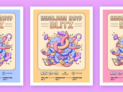 Blitz Poster blitz design football hackathon iconography illustration pizza poster stress typography vector work