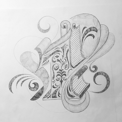 1 flourishes lettering sketch