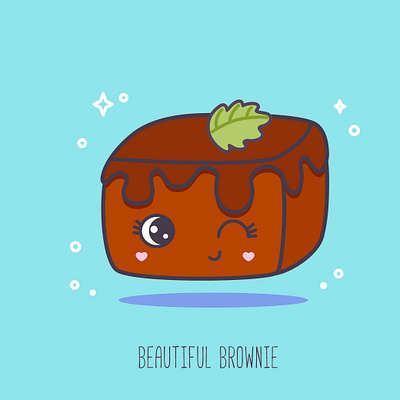 ABC sweets: Beautiful Brownie abc alphabet cute design illustration