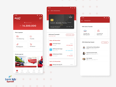 Mobile Maslahah - BJB Syariah (Re-Design Concept) banking bjb bjb syariah mobile banking transfer uidaily