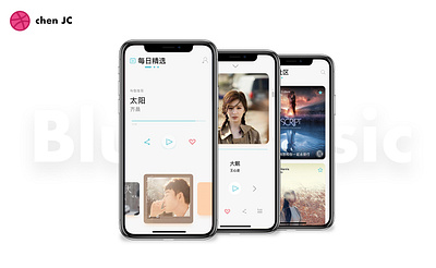 Blue music 01 app design ui