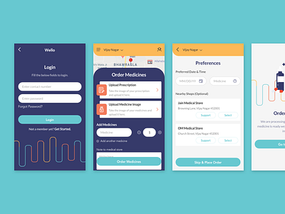 Pharmacy On The Go app design delivery mobile pharmacy ui ux design